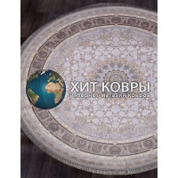 Иранский ковер Shahname 1200 255 Светло-серый круг